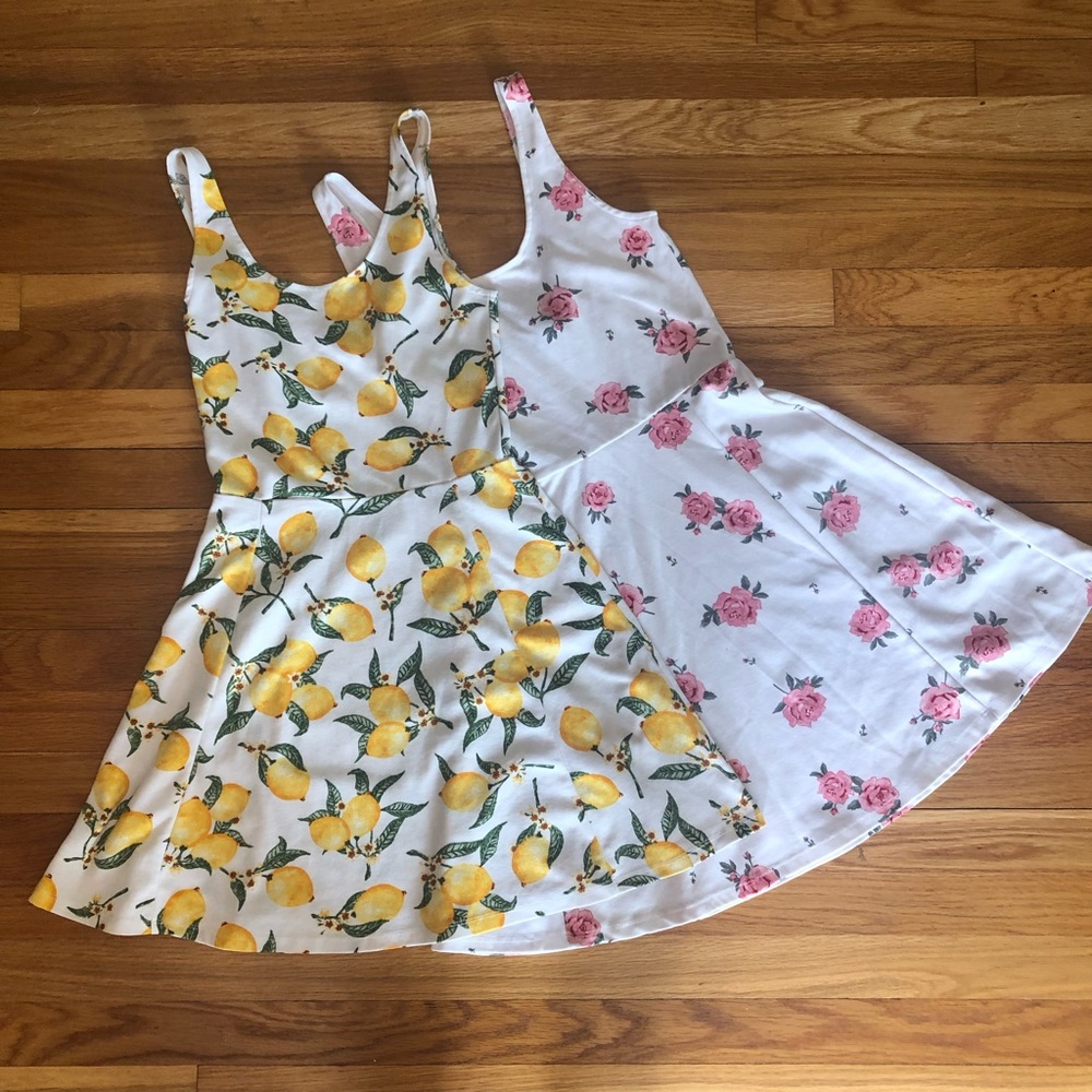 🌹🍋 2 H&M Summer Skater Dresses 🍋🌹
